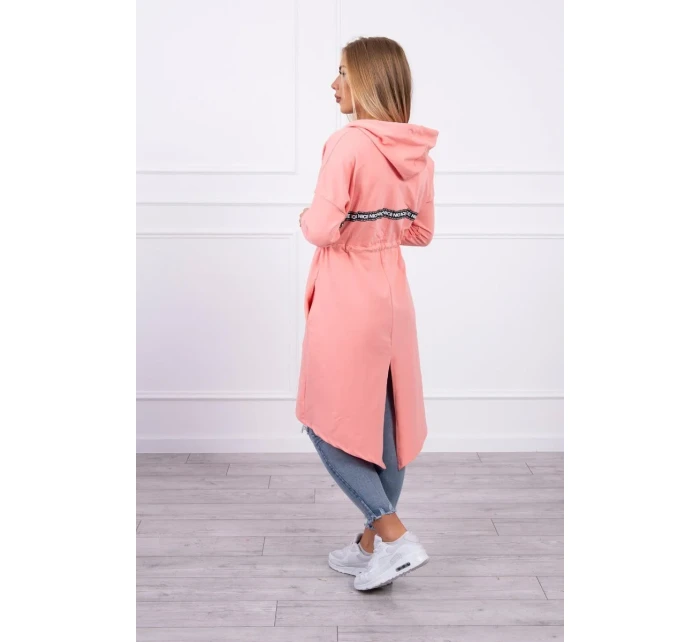 Sukně s delšími zády meruňková