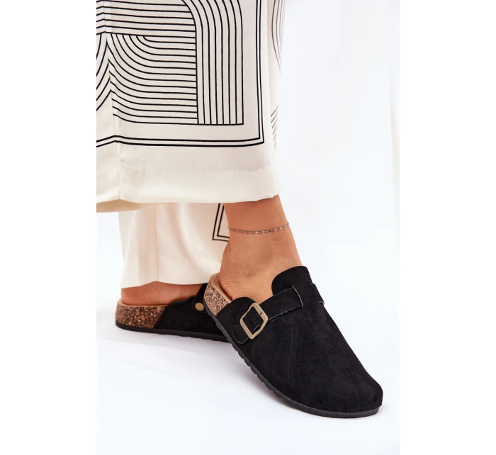 Dámské Pantofle a Na Platformě S Přezkou Černé model 21689838 - Boto