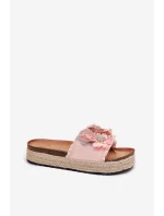 Dámské Sandały Na Platformě S Pletením A Růžové model 21699704 - Boto