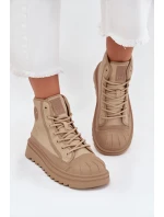 Vysoké Dámské Tenisky Zateplené Big Star OO274A356 Béžové Vysoké Dámské Tenisky Zateplené Big Star OO274A356 Béžové