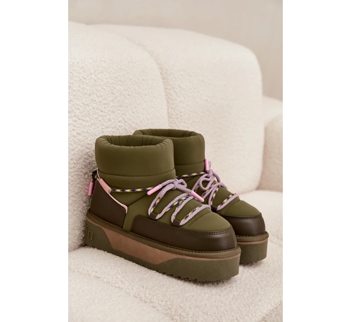 Sněhule na platformě D.Franklin DFSH371015 Khaki