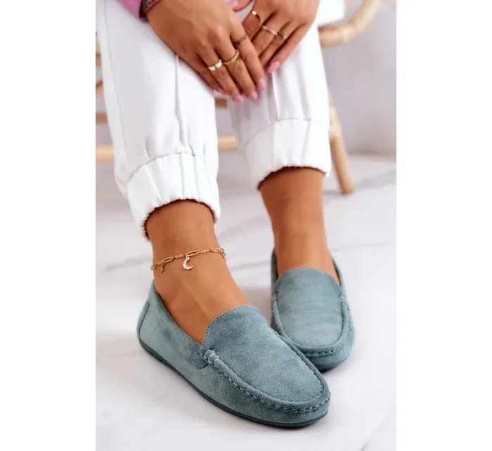 Dámské Semišové Mokasíny máta model 19957035 - Kesi