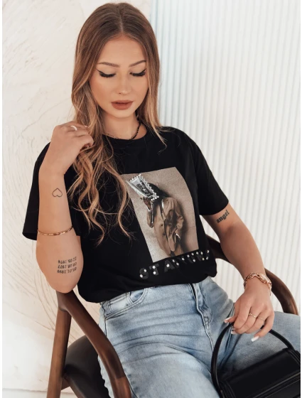 CARSTI dámské tričko černé FashionStreet RY2403