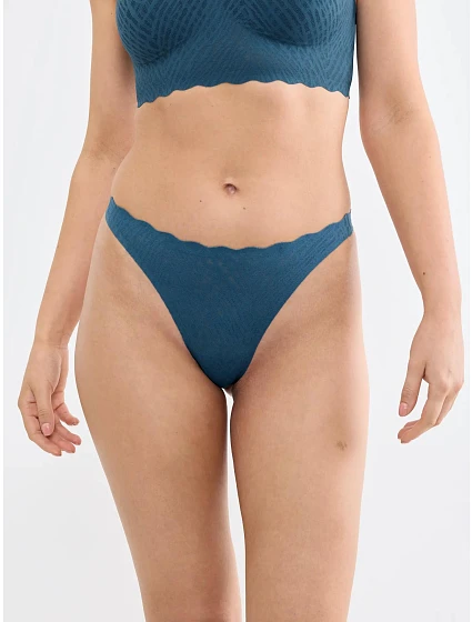 Dámská tanga ZERO Feel Bliss String - Smoky Blue - modré 1692 - SLOGGI Dámská tanga ZERO Feel Bliss String - Smoky Blue - modré 1692 - SLOGGI