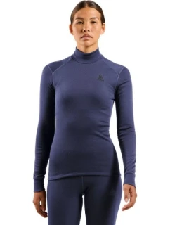 Odlo BL TOP želvovinové spodní prádlo s dlouhým rukávem l/s ACTIVE WARM velikost M Blue