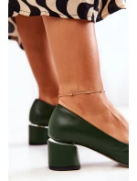 Kožené Lodičky V zelené Marilyn model 21573075 - Boto