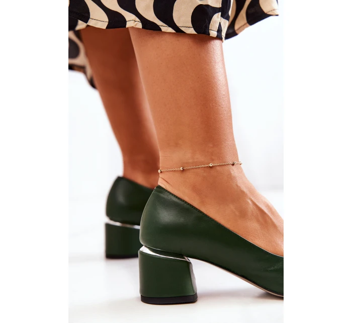 Kožené Lodičky V zelené Marilyn model 21573075 - Boto