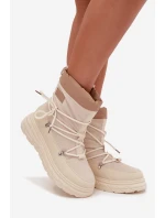 Dámské zimní boty na zip  25 44 béžové Dámské zimní boty model 21728485 - Lee Cooper