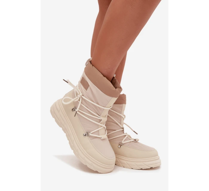 Dámské zimní boty na zip  25 44 béžové Dámské zimní boty model 21728485 - Lee Cooper