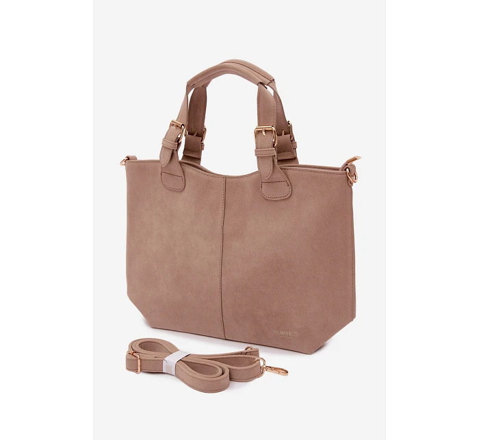 Bežová kabelka z imitace semiše Clarette