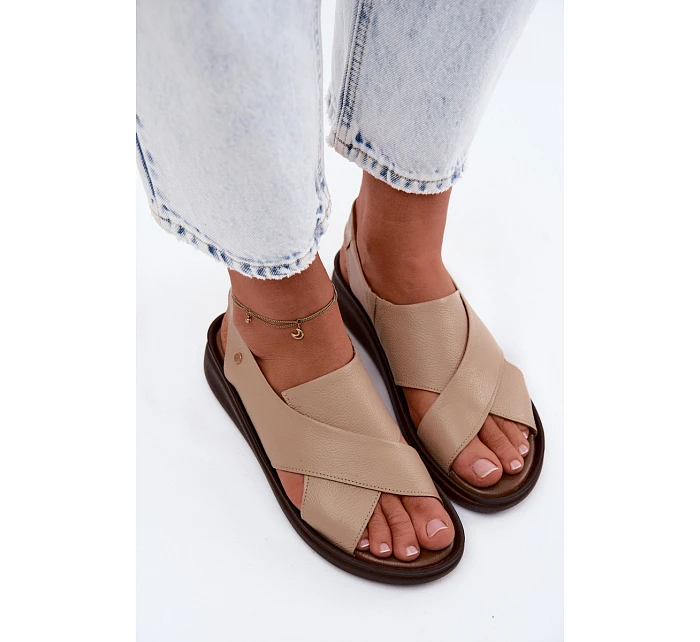 Kožené dámské sandály model 22122918 - Zazoo