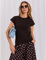 T shirt RV TS model 22200520 ciemny brązowy - FPrice