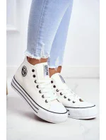 Dámské vysoké tenisky Big Star - bílé Dámské vysoké tenisky Big Star - bílé