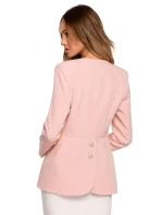 Dámské sako M665 pudrově růžové - Moe