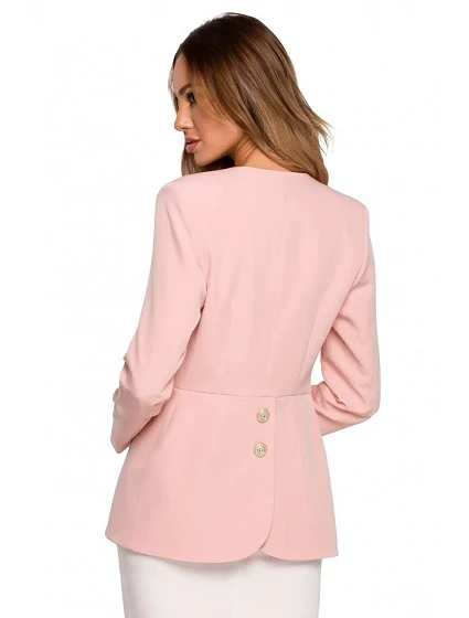 Dámské sako model 21280825 pudrově růžové - Moe