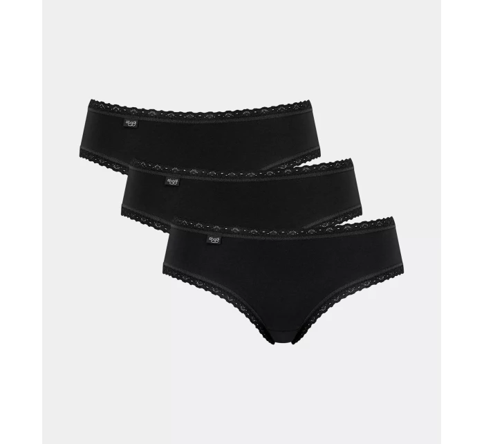 sloggi 24/7 Cotton Lace Hipster C3P - BLACK - SLOGGI BLACK - SLOGGI sloggi 24/7 Cotton Lace Hipster C3P - BLACK - SLOGGI BLACK - SLOGGI
