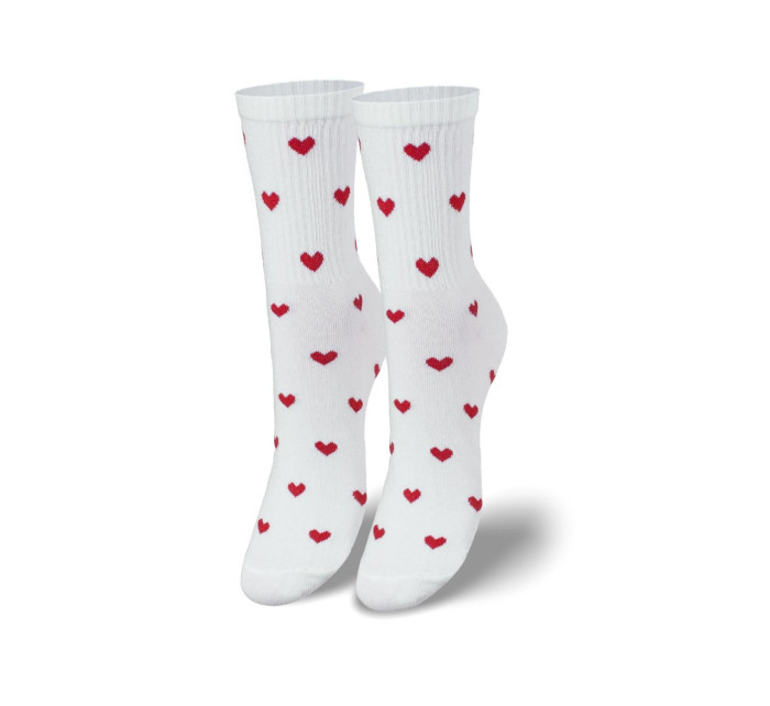 Dámské valentýnské žebrované ponožky Milena 0200 37-41