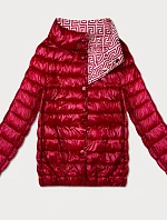 Lehce zateplená oboustranná bunda do boků Goodlookin red (P21-7213/7212-16)