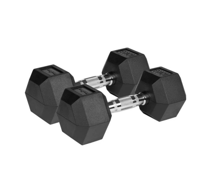 HEX 2x10 kg pogumované litinové činky REBEL ACTIVE
