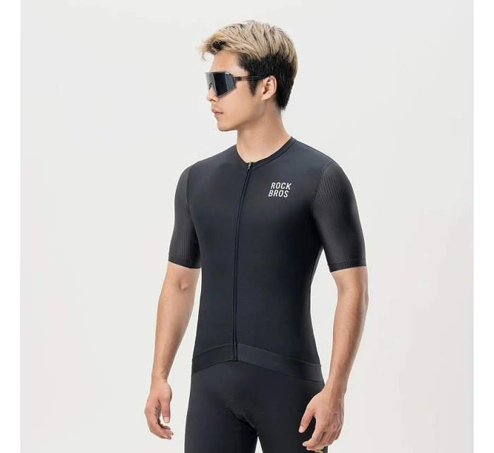 Cyklistický dres model 22114069 krátký rukáv velikost M černý - Rockbros