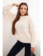 Dámský svetr z měkkého model 21421716 ecru - K-Fashion