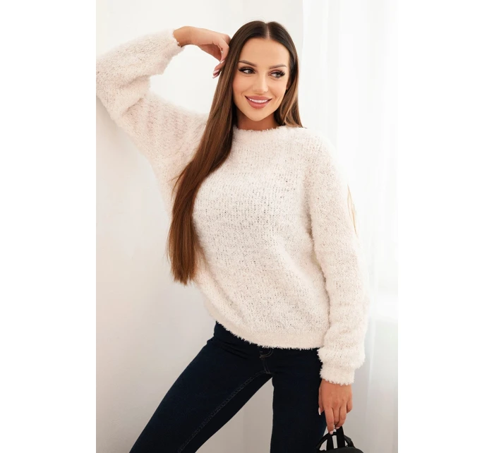Dámský svetr z měkkého model 21421716 ecru - K-Fashion