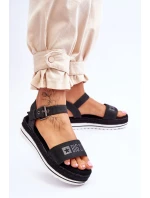 Dámské pohodlné sandály na platformě Big Star model 21615205 Černá - Big Star Shoes Dámské pohodlné sandály na platformě Big Star model 21615205 Černá - Big Star Shoes