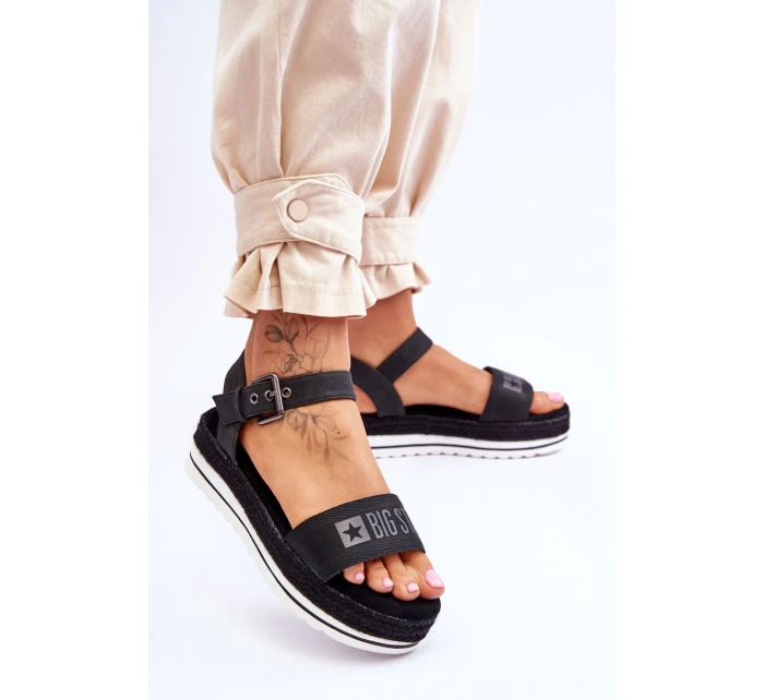 Dámské pohodlné sandály na platformě Big Star model 21615205 Černá - Big Star Shoes Dámské pohodlné sandály na platformě Big Star model 21615205 Černá - Big Star Shoes