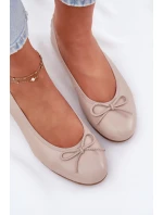 Kožené Baletky Dámské Maciejka P6800-04 Béžové