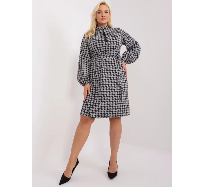 LK SK 509476 šaty.28P šedá černá