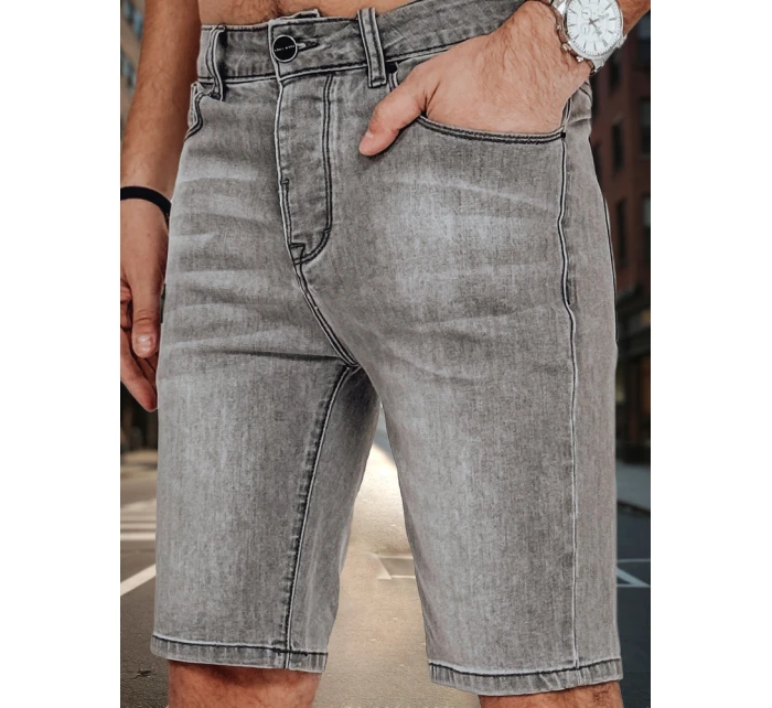 Pánské krátké džíny tmavě šedé FashionStreet SX2351