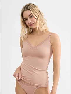 Dámské tílko GO Blush Spaghetti Top Cameo Brown hnědé - SLOGGI