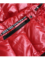 Lesklá červená bunda se vsadkami model 15904364 - SPEED.A