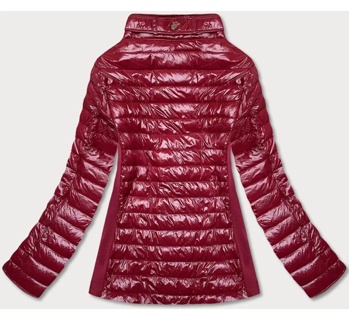 Vínová dámská lesklá bunda model 17099382 - MINORITY