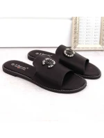 Pohodlné žabky se zirkony S.Barski W OLI258A černá