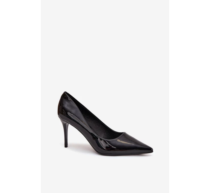 Lakované Eko Kožené Dámské Lodičky S  Černé model 21711378 - Boto