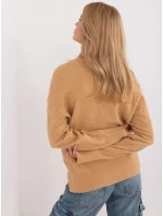 Sweter AT SW camelowy model 20459081 - FPrice Sweter AT SW camelowy model 20459081 - FPrice