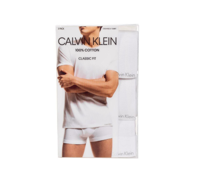 Pánská trika Calvin Klein 3Pack NB4011E White
