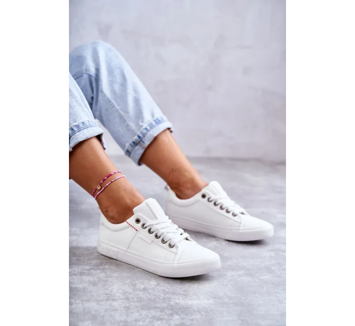 Dámské tenisky Kožené Big Star model 21251091 Bílé - Big Star Shoes Dámské tenisky Kožené Big Star model 21251091 Bílé - Big Star Shoes