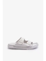 Lehké pánské pantofle s přezkami Big Star Bílá
