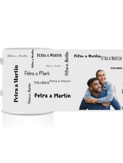 Personalizovaný klasický bílý keramický hrníček 300 ml s fotografií a textem