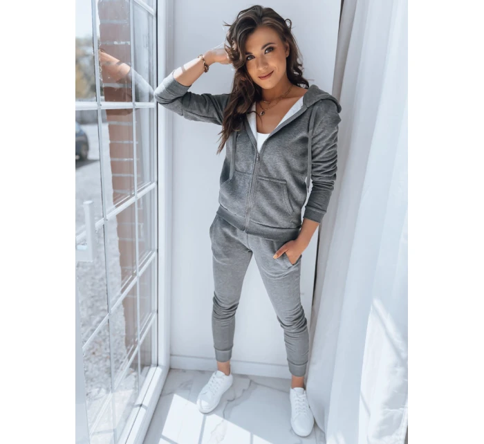 Dámská mikina na zip s kapucí antracitová FashionStreet BY0232z