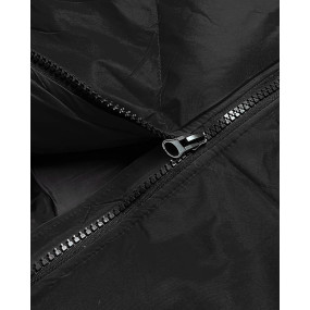 Černá dámská zimní bunda s ozdobným prošíváním (5M730-392)