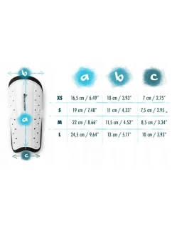 Fotbalové chrániče holení Meteor M bílé