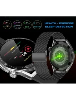 Rubicon RNCE88-1 Smartwatch Black- Černý silikonový řemínek + černý kožený řemínek