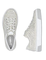 Dámská ažurová pohodlná měkká béžová obuv Rieker L8849-60