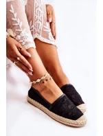 Klasické dámské espadrilky prolamované Černá model 21588437 - S.Barski Klasické dámské espadrilky prolamované Černá model 21588437 - S.Barski