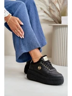 Sneakersy Dámské Sportovní Boty Zateplené Na Masivní Podešvi Černé Ardiela Sneakersy Dámské Sportovní Boty Zateplené Na Masivní Podešvi Černé Ardiela