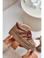 Nízké Sněhule Na Platformě S Kožíškem D.Franklin Hnědé DFSH370011