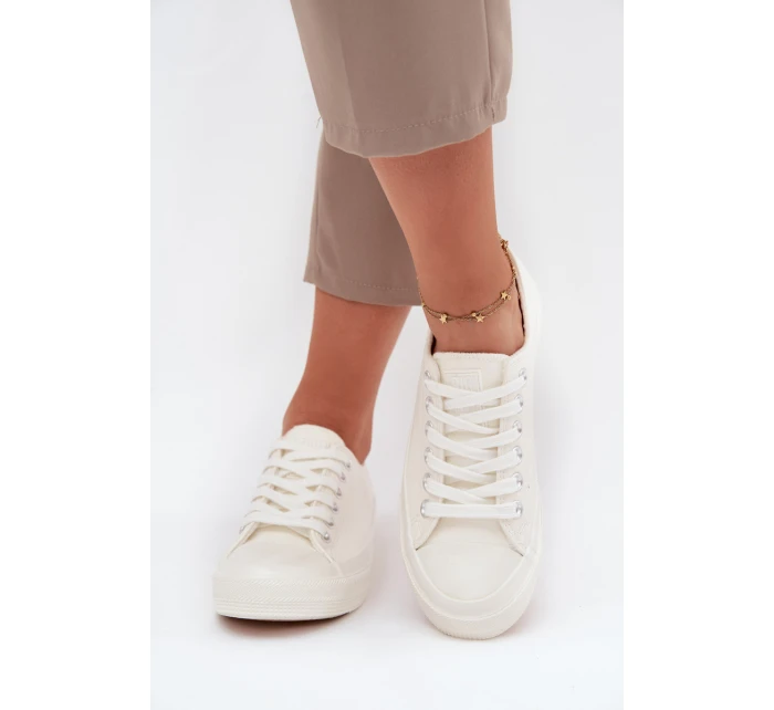 Zateplené Nízké Tenisky Dámské Big Star OO274927 Bílé